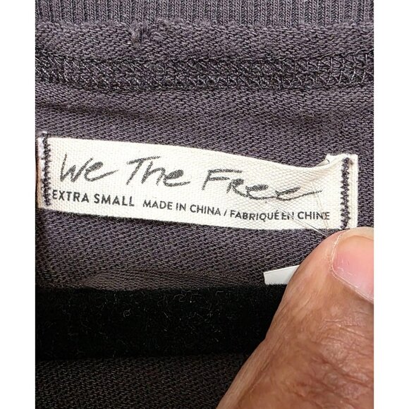 NWT We The Free Tie-Dye Sweatshirt Floral Buttoned Sleeves Graphic Oversized Fit - Picture 7 of 8